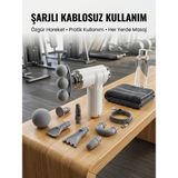 AyrStore Taşınabilir Şarjlı Kas Masaj Tabancası Derin Doku Masajı Için 8 Başlıklı Profesyonel Ciha - Çok Renkli