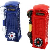 AyrStore Telefon Kulübesi Vintage Dekoratif Biblo - Kumbara Renkli 20X6X6CM Reçine - Çok Renkli