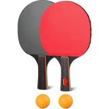 AyrStore Telvesse 4'lü Masa Tenisi Raketi Seti Çift Katmanlı Pinpon Raketi Topu Set - Çok Renkli