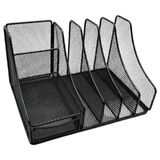 AyrStore Temel Siyah Metal Mesh Masaüstü Organizer Çekmeceli Dosyalık 25X18X15 cm 9538 - Çok Renkli