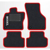 AyrStore Tempo Oto Paspas TMPO10630 2010-2017SIYAH Halı Kırmızı Kenar Kırmızı Dikiş Petek Topuk Opel