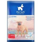 AyrStore Tineke Petsoft Köpek Tuvalet Bez Kedi Tuvalet Bez Çiş Bezi X-Large 12 Adet - Çok Renkli