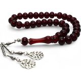 AyrStore Toz Kehribar Tesbih –oval Kesim, El Yapımı, Midyat Gümüş Püsküllü, Erkek Aksesuar, Hediyel - Renkli