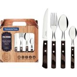 AyrStore Tramontina Churrasco 21199/905 Çatal, Kaşık, Biftek-Steak Bıçağı Seti (24 Lü Kutu) - Çok Renkli