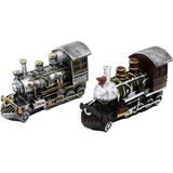 AyrStore Tren Vintage Dekoratif Biblo - Kumbara Renkli 20X12X8CM Reçine - Çok Renkli