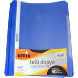 AyrStore Umıxc A4 Telli Dosya 50'li Mavi - Çok Renkli
