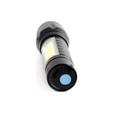 AyrStore USB Şarjlı Zoomlu Mini El Feneri 3 Mod Yan Cob LED Çakar Q5 Güçlü Işık Kutulu