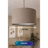 AyrStore Vizon Kumaş Başlıklı Sarkıt Avize 35 cm