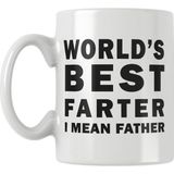 AyrStore World's Best Farter I Mean Father Eğlenceli Babalar Günü Hediye Baskılı Kupa Bardak, QBM1138