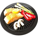 AyrStore Yapışmaz Emaye Ev Kamp Barbekü Izgara Sulu Grill Ocak Üstü Yanmaz Yapışmaz Dumansız Her Oca� - 1 Adet