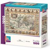 AyrStore Yappuzz Eski Dünya Haritası 1000 Parça Puzzle
