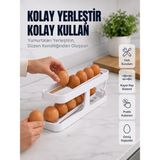 AyrStore Yumurta Düzenleyici Organizer Buzdolabı Için Yer Tasarruflu Saklama Rafı - Renkli