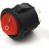AyrStore Yuvarlak 2 Pin Anahtar Rocker Switch Mini Buton Kırmızı Aç Kapa
