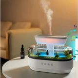 AyrStore Zemox Yağmur Damlası Hava Nemlendirici - Aromaterapi Difüzör - 7 Renk Işıklı Rgb Aroma Difüz - Çok Renkli