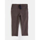 Ays Bebe Erkek Çocuk Ekose Kareli Pantolon (Kumaş) - Kahverengi - Regular - 2 Yaş
