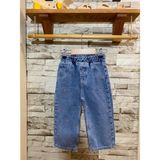Ays Bebe Laciel Paris Fiyonk Nakışlı Kız Çocuk Kot Pantolon - Mavi - Regular - 3 - 4 Yaş