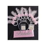Ays Bridal AYS Pembe bride nedime bileklik taç kuşak seti
