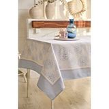 Ays Home Açık Gri Çiçekli Masa Örtüsü