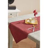 Ays Home Bordo Üçgen Keten Runner - 45 x 135 cm - Renkli