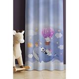 Ays Home Çocuk Odası Animal Desen Fon Perde Mor