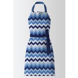 Ays Home Exclusive Mavi Zigzag Desenli Mutfak Önlüğü