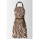 Ays Home Exclusive Zebra Desenli Mutfak Önlüğü Kahverengi