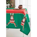 Ays Home Kırmızı Noel Baba Yılbaşı Christmas Yemek Masa Örtüsü Yeşil