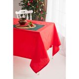 Ays Home Kırmızı Yılbaşı Düz Christmas Yemek Masa Örtüsü - 160 x 230 cm