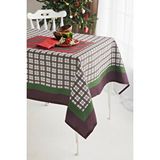 Ays Home Yeşil Kareli Pötikare Christmas Yemek Masa Örtüsü