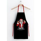 Ays Home Yılbaşı Christmas Cepli Garson Cafe Barista Party Mutfak Önlüğü Siyah