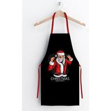 Ays Home Yılbaşı Christmas Garson Cafe Barista Party Mutfak Önlüğü - Standart - Siyah