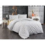 Aysalife Home Modern Çiçek Desen Çift Kişilik Pamuklu Nevresim Takımı - 200 x 220 cm - Sarı