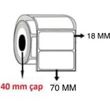 Aysan Etiket Boş Yapışkanlı P.p. Opak Barkod Etiketi 70MM x 18MM