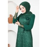 Ayşe Melek 2517 Zümrüt Abiye Kadın Elbise