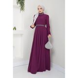 Ayşe Melek 2611 Mürdüm Abiye Kadın Elbise