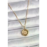 Ayşegül hediyelik Ayşegul hediyelik 316L Çelik Gold Renk Zincir Gold Altın Model Kadın Kolye