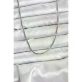 Ayşegül hediyelik Ayşegul hediyelik 316L Çelik Zincir Gümüş Renk 60 cm Yılan Zincir Kadın Kolye