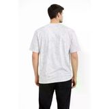 Ayşegül hediyelik Ayşegul hediyelik Erkek Asit Yıkama Bisiklet Yaka Kısa Kollu Oversize T-Shirt Tişört - Beyaz