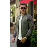 Ayşegül hediyelik Ayşegul hediyelik Erkek Scuba Süet Kumaş Bomber Hırka