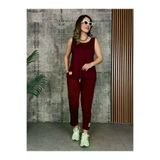 Ayşegül hediyelik Ayşegul hediyelik Kadın Askılı Yuvarlak Yaka Viskon Iki Iplik Bluz Ve Eşofman Altı Ikili Takım