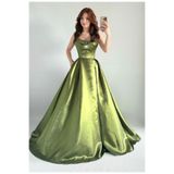 ayşenur Dinçer butik Aurora Abiye Haki Yeşil