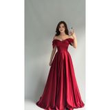 ayşenur Dinçer butik Fallon Prenses Abiye Bordo