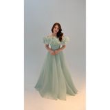 ayşenur Dinçer butik Peri Vibe Abiye Mint Yeşili