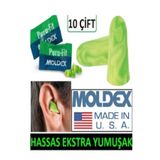Aysesa Moldex Yumuşak Kulak Tıkacı - Ağrı Yapmayan Gürültü Ve Ses Tıkaçları Tıpa - 10 Çift