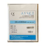 Ayset MAVİ İNTRAKET(ANJIOKAT-BRANUL) STERİL PAKET (100 ADET)(22 G-0,9*25 MM ,AKIŞ:36ML/DK