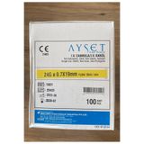 Ayset SARI İNTRAKET(ANJIOKAT-BRANUL) STERİL PAKET (100 ADET)(24 G-0,7*19 MM ,AKIŞ:20ML/DK