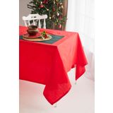 AYSHOME Ays Home Kırmızı Yılbaşı Düz Christmas Yemek Masa Örtüsü