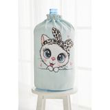 Ayshome Mint Kedi Büzgülü Damacana Kılıfı