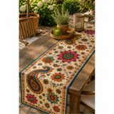 ayshome textile Ays Home Runner Şal desen Bohem Tarzı DOKUMA Dijital Baskılı