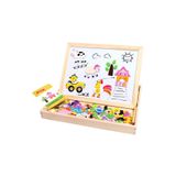 Ayshpek MANYETİK AHŞAP PUZZLE OYUNU- 3+ YAŞ-ZEKA GELİŞTİRİCİ DOĞAL MALZEMELİ
